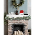 thumbnail image 5 of Summer Botanical Fireplace Mantel Scarf Table Runner, Palm Tropical Forest Winter Garland Mantel Top Tablerunners Dresser Scarves Cover Decorations for Windows Party Living Room 90''x17'', 5 of 6
