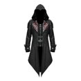 thumbnail image 3 of Chaqueta con capucha para hombre medieval, disfraz de asesino de 2 colores, ropa de calle, ropa de calle, disfraz de Edward Assassins Creed para Halloween, 3 of 5