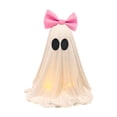 thumbnail image 2 of Halloween LED Ghost Lamp Tabletop Decor, Cute Ghost Shaped Night Light Resin Figurine With Warm Glow Battery Powered Decorative Light For Bedroom Desk Shelf Home Holiday Decoration, 2 of 4