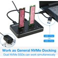 thumbnail image 4 of Dual M.2 NVMe SSD to USB C Docking Station Offline Clone 10Gpbs, RIITOP External M.2 Duplicator for NVMe SSD to USB Type C Reader Adapter, Support One-Key System Disk Copy Function Cloner, 4 of 6