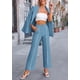 thumbnail image 3 of Traje PRETTYGARDEN Blazer Oversized Azul Medio Pantalones de Pierna Ancha, 3 of 8