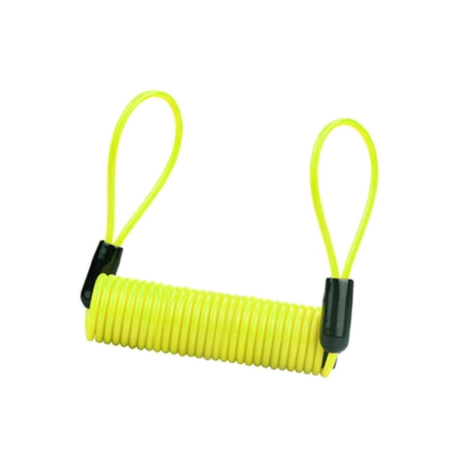 Cable de seguridad para candado de disco, cable de seguridad para manillar de motocicleta y scooter. Amarillo