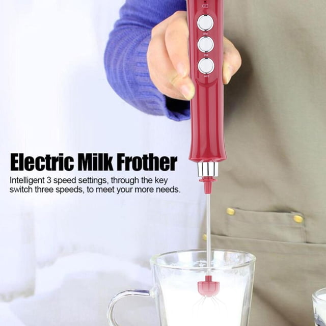 Espumador de leche eléctrico perfecl 3 velocidades rojo