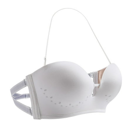 

qILAKOG Women Pull Up Bra Non-Slip Gathering Bare Shoulder Summer Wrap Chest Bras For Women Anti-light Female Everyday Wear Non-Steel Ring Bra Ladies Underwear 80ABC
