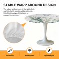 thumbnail image 6 of Green Leaves Plant Elastic Fitted Round Table Cover Butterfly Waterproof Outdoor Tablecloth for Holiday Party, Picnic, Patio & Dining Fits Tables Up to 36"-44", 6 of 8