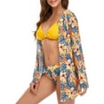 thumbnail image 2 of Elegante traje de baño dividido de tres piezas con estampado cómodo para mujer Mostrar cintura sin cables con almohadilla Conjunto de bikini cómodo sólido OAVQHLG3B Store  lin121212, 2 of 4
