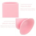 thumbnail image 2 of TOXMENT Silicone Pencil Holder Suction Cup Makeup Brush Organizer Pink, 2 of 8