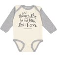 thumbnail image 3 of Inktastic Though She Be but Little Shakespeare Quote Boys or Girls Long Sleeve Baby Bodysuit, 3 of 5