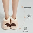 thumbnail image 2 of G&Y Women's Slipper Socks - Animal Pairable, Non-Slip Fuzzy Slipper Socks, Beige, L, 2 of 6
