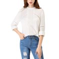 thumbnail image 5 of Unique Bargains Women's Embroidery Floral Crew Neck Boho Peasant Blouse, 5 of 7