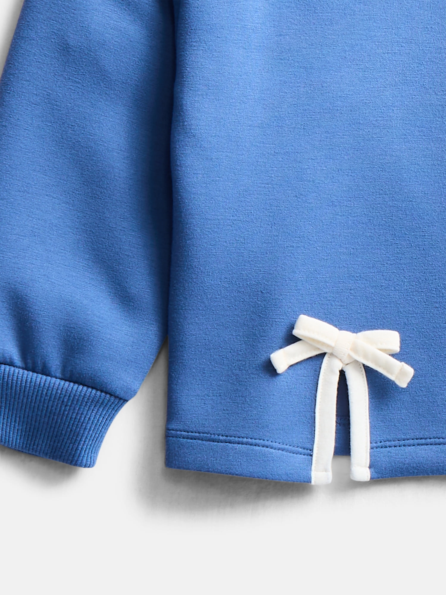 Wonder Nation Toddler Girls Crewneck Sweatshirt with Bow, Sizes 12M-5T