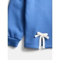 thumbnail image 3 of Wonder Nation Toddler Girls Crewneck Sweatshirt with Bow, Sizes 12M-5T, 3 of 3