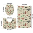 thumbnail image 2 of Bathroom Rugs Sets 3 Piece - Stamp Pattern wine Absorbent Non Slip Bath Mats, U-Shape Toilet Lid Cover, Contour Mat, Soft Washable Shower Mats Bath Rug Mat for Bathroom Tub Toilet, 2 of 7