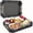 Black 2 Packs, variant on Natural Bamboo Serving Trays Set of 2 - 16.5"x12" Rustic Wavy Design, Sturdy Handles & Rounded Edges for Dining, Coffee Table, Charcuterie, Drinks & Home Decor