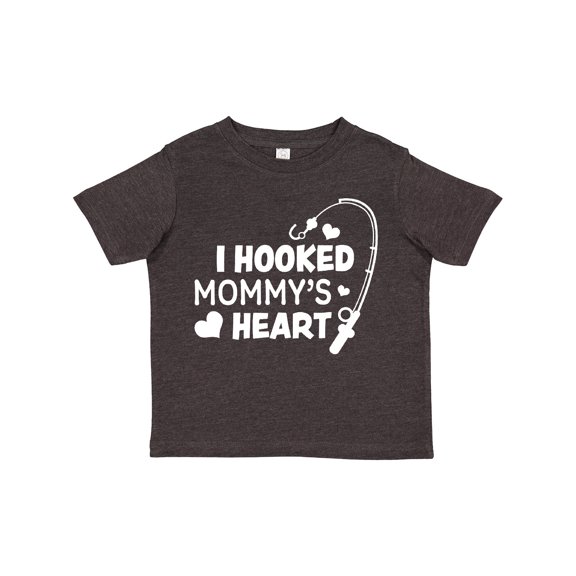 Inktastic I Hooked Mommy's Heart with Fishing Rod Boys or Girls Toddler T-Shirt