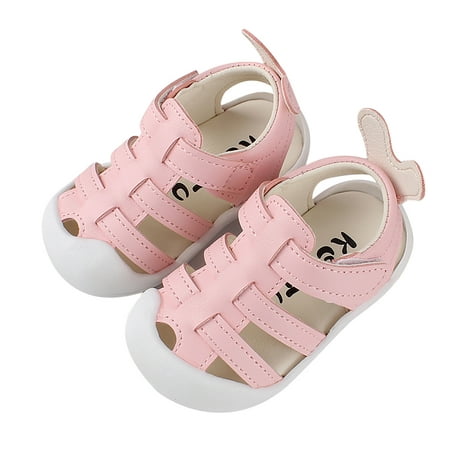 

Saving Clearance! Kukoosong Toddler Sandals Little Baby Kids Boys Girls Cartoons Non-Kick Non-Slip Shoes Sandals Pink 15