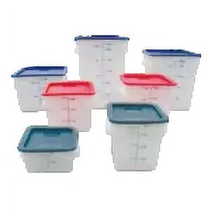 Excellante 6 quart plastic square food storage containers - white, NSF certified, comes in each