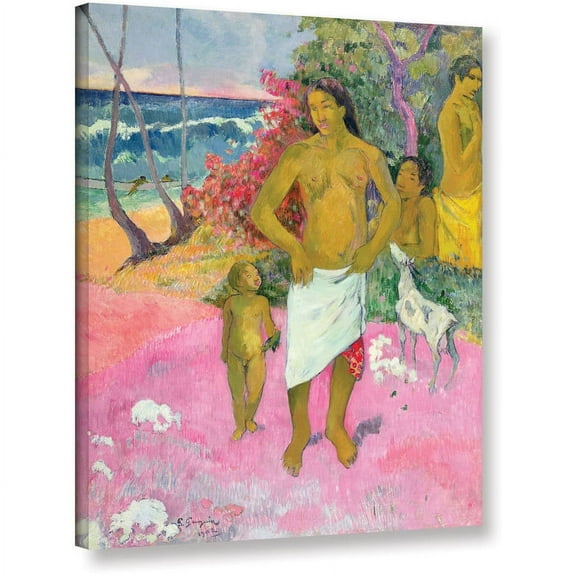 Paul Gauguin "A Walk by the Sea" Gallery-wrapped Canvas Art