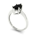 thumbnail image 2 of Clara Pucci 14K White Gold 1.5ct Onyx Solitaire Ring for Women, 2 of 7
