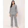 thumbnail image 3 of Moomaya Sleepwear, Printed Night Suit For Women, Rayon Loungewear Tunic With Pajamas, 3 of 9