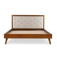 thumbnail image 6 of Riverbay Furniture Bristol Mid-Century Wood/Fabric Platform King Bed in Brown, 6 of 11