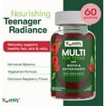 thumbnail image 5 of YUM-V’s Multivitamin Gummies for Teen with Biotin and Antioxidants for Healthy Hair, Skin & Nails, Raspberry Flavor, 60 Count, 5 of 9