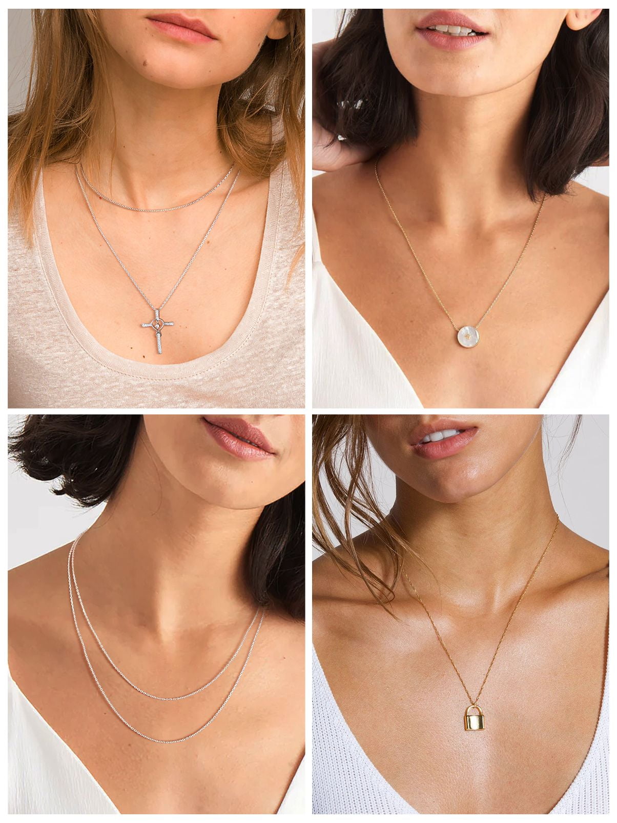 Silvora 925 Sterling Silver Chain Necklaces for Women, 1.1mm Thin Silver Chain for Adding Pendant 16/18/20/22/24 Inch