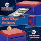 thumbnail image 2 of Piggy Bank Pupidiu Spider con huella digital, cajero automático para niños, color azul, 2 of 7