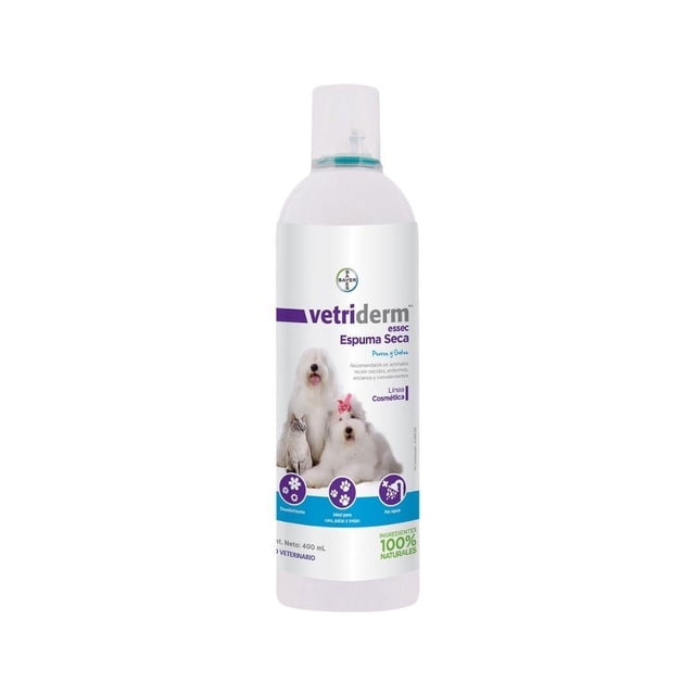 Vetriderm Espuma Baño en Seco para Perro y Gato 400 ml BAYER Vetriderm 400ml