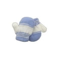 thumbnail image 3 of grinderPUNCH  Toddler Baby Blue/White Winter Mittens Gloves for Boys and Girls, Age 0-6 Months, 3 of 5