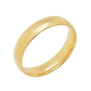 Unisex 14kt Yellow Gold High-Polished Wedding Ring, 4mm