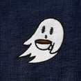 thumbnail image 2 of Dalix Spook a Latte Ghost Embroidered Relaxed Heavy Soft Cotton T Shirt Mens in Navy Blue L Large, 2 of 5