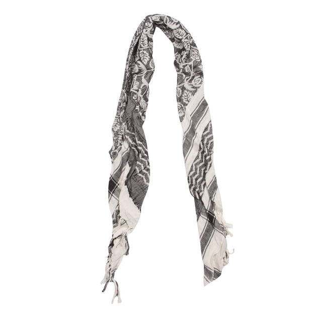 Handcrafted Rose Indie Scarf - Black