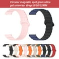 thumbnail image 4 of Silicone Belt Sport Strap Wristband With Strong Clasp For 18mm/20mm/22mm Smartwatch Choose From Multiple Color, 4 of 8
