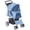 Blue, variant on WDZS Pet Stroller for Dogs, 4 Wheels Cat Strolling Cart Foldable Travel Carrier, Waterproof Puppy Jogger Stroller with Storage Basket & Cup Holder,Pink