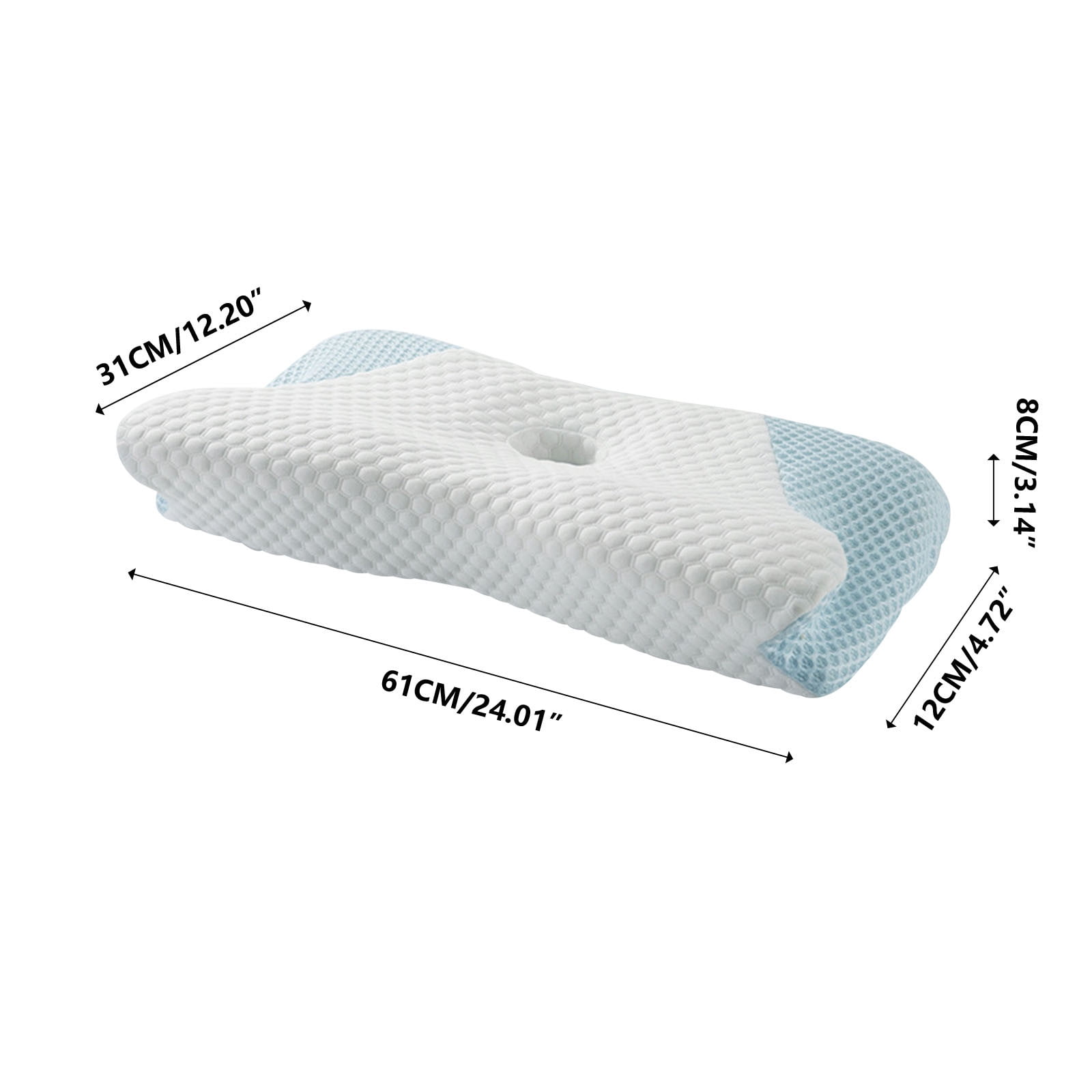 Feledorashia Neck Pillows for Sleeping - Memory Foam Cervical Pillow for Neck Pain Relief - Ergonomic Pillow for Front, Back, Stomach, Side Sleeper and Shoulder Sleeping