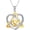 Style-2+Box Chain, variant on Natural Diamond Heart Necklace for Women,14K Yellow Gold Plated 925 Sterling Silver Irish Trinity Knot Celtic Pendant Necklaces Mother's Day Birthday Gifts for Mom Wife 18"+2"