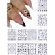 thumbnail image 1 of 10 pegatinas autoadhesivas de plástico 3D luminosas con relieve floral para decoración de uñas, pequeñas calcomanías de manicura con flores negras., 1 of 3