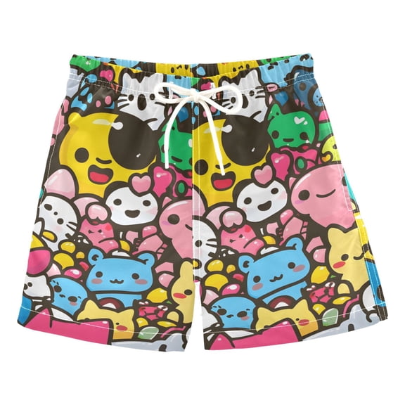 Cute Cartoon Characters Boys Swim Trunks Quick Dry Boy Swim Shorts for 3-14 Years