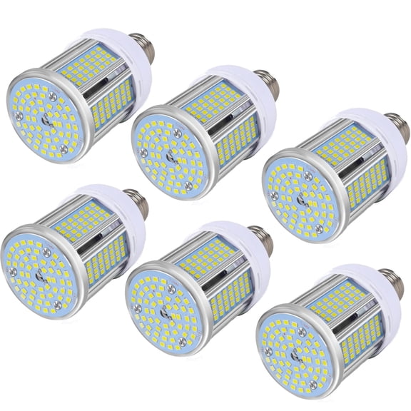 6 Pack 200W Equivalent Led Corn Light Bulb, 3600 Lumen 6000K Daylight 30W LED Corn Lamp, E26/E27 Medium Base for Indoor Garage Factory Warehouse Backyard 85V-265V