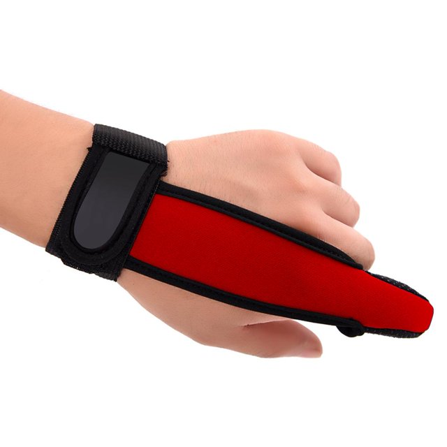 Protector De Dedos 1PC Surfcasting Anti Slip One Finger Fishing Guante Sport Protector (Rojo