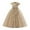 r-186Khaki75, variant on MEZZALL Dresses Girls Dress With Embroidery Flutter Sleeves Tutu Party Gown Birthday Celebration And Elegant Bow Formal Attire Adorable Kids Crew Neck Solid Color Child Sundress