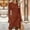 #3Brown, variant on Women's Base Round Neck Fringe Top Dresses Long Sleeves Summer Short Dress