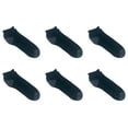 thumbnail image 3 of Mens Fruit of The Loom Value Pack Low Cut Socks - 6 Pairs, Black Size 6-12, 3 of 3