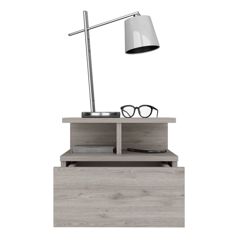 CoSoTower Floating Nightstand Flopini, One Drawer, Light Gray Finish