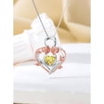 thumbnail image 5 of Dorunmo Infinity Heart Yellow Necklace 925 Sterling Silver Topaz Rose Necklace November Birthstone Jewelry for Bride Mom Women, 5 of 10