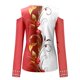 thumbnail image 4 of Gibobby Blusa Termica Mujer Top Off Impreso Hombro largo Blusa con cuello sexy Manga de encaje en V Blusa informal para mujer Blusa superior informal para mujer（Rojo， S), 4 of 5