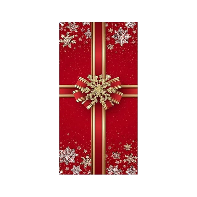 Cheapark Couverture de Porte Chaude avec Nœud Bannière - Tissu Réutilisable Résistant aux Intempéries Cadeau pour Fête Valentine's Cour Décoration