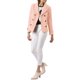 thumbnail image 2 of Abrigo de doble botonadura con solapa de pico para mujer INSPIRE CHIC en color rosa, 2 of 8