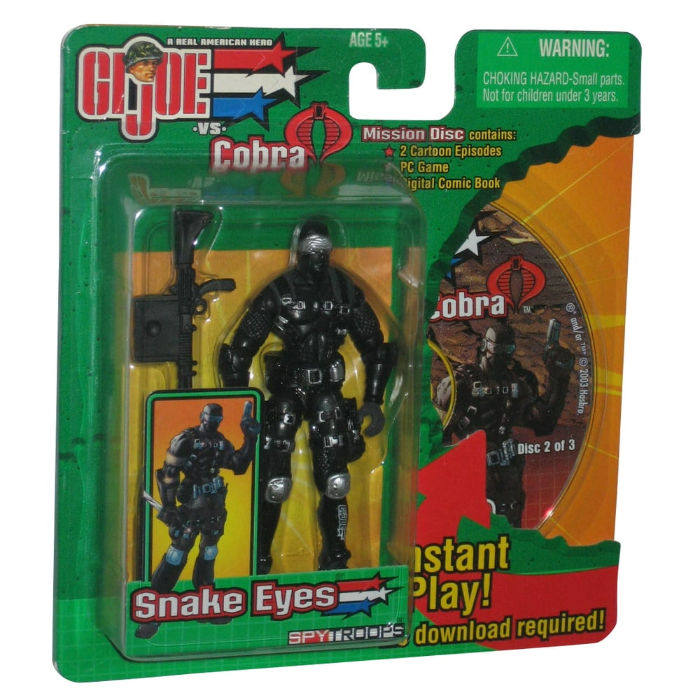 GI Joe Snake Eyes vs. Cobra Spy Troops Action Figure w/ PC Game & Comic Book - Walmart.com